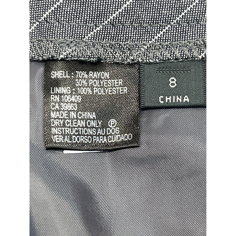 Tahari Pant Suit 8 Grey Pinstripe Arthur Levine Blazer Trousers Professional Set - Picture 14 of 14